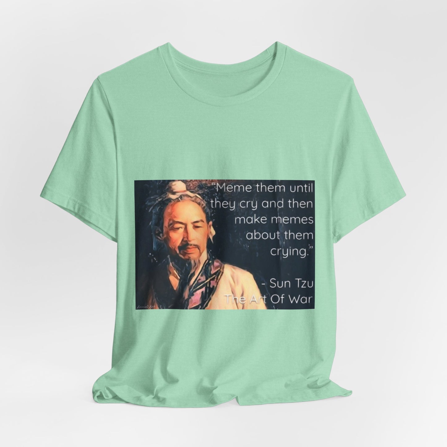 Sun Tzu Meme Tee — "Meme Them Until They Cry" Retro Political Art T‑Shirt