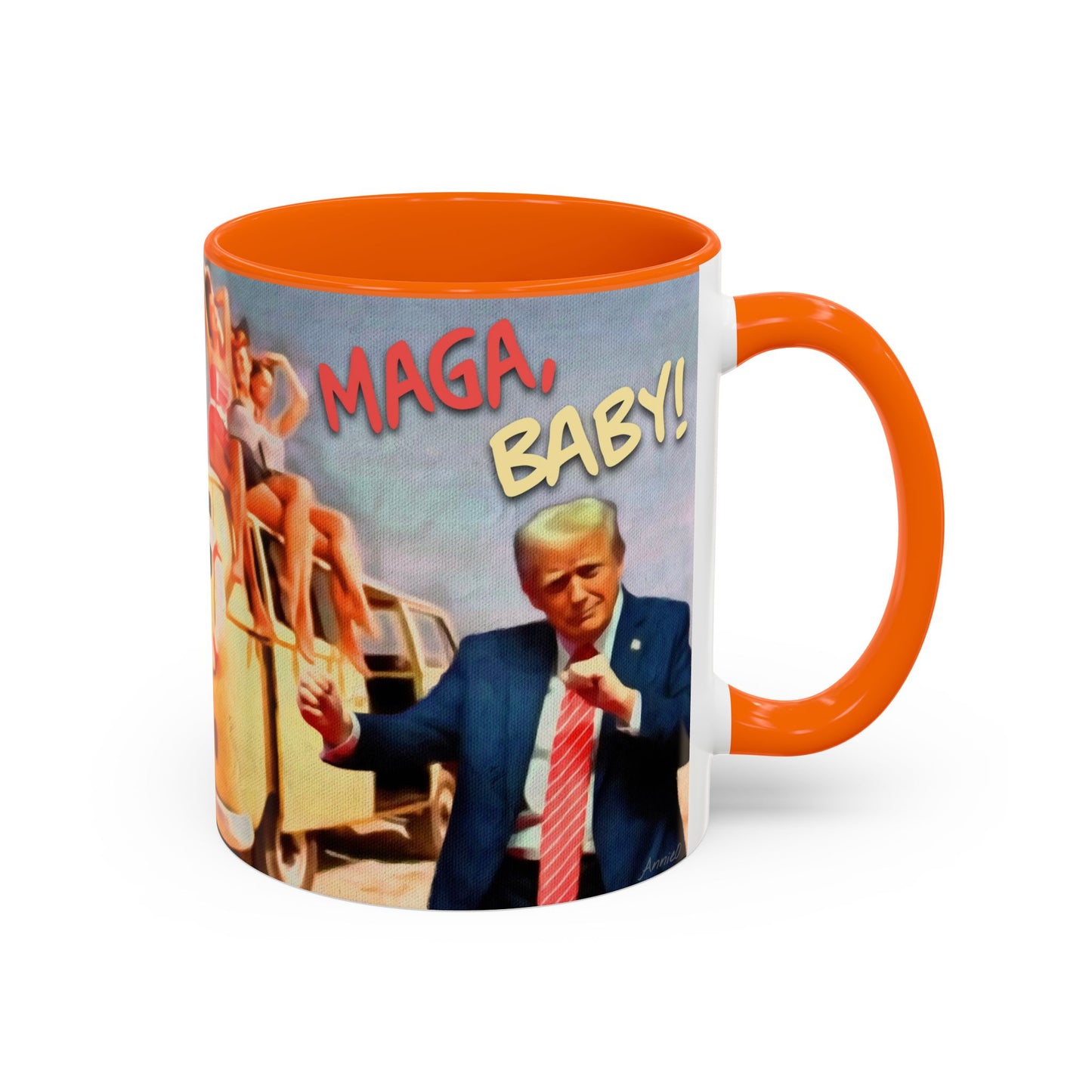 Political Novelty Covfefe Mug – "MAGA Baby" Retro Campaign Design