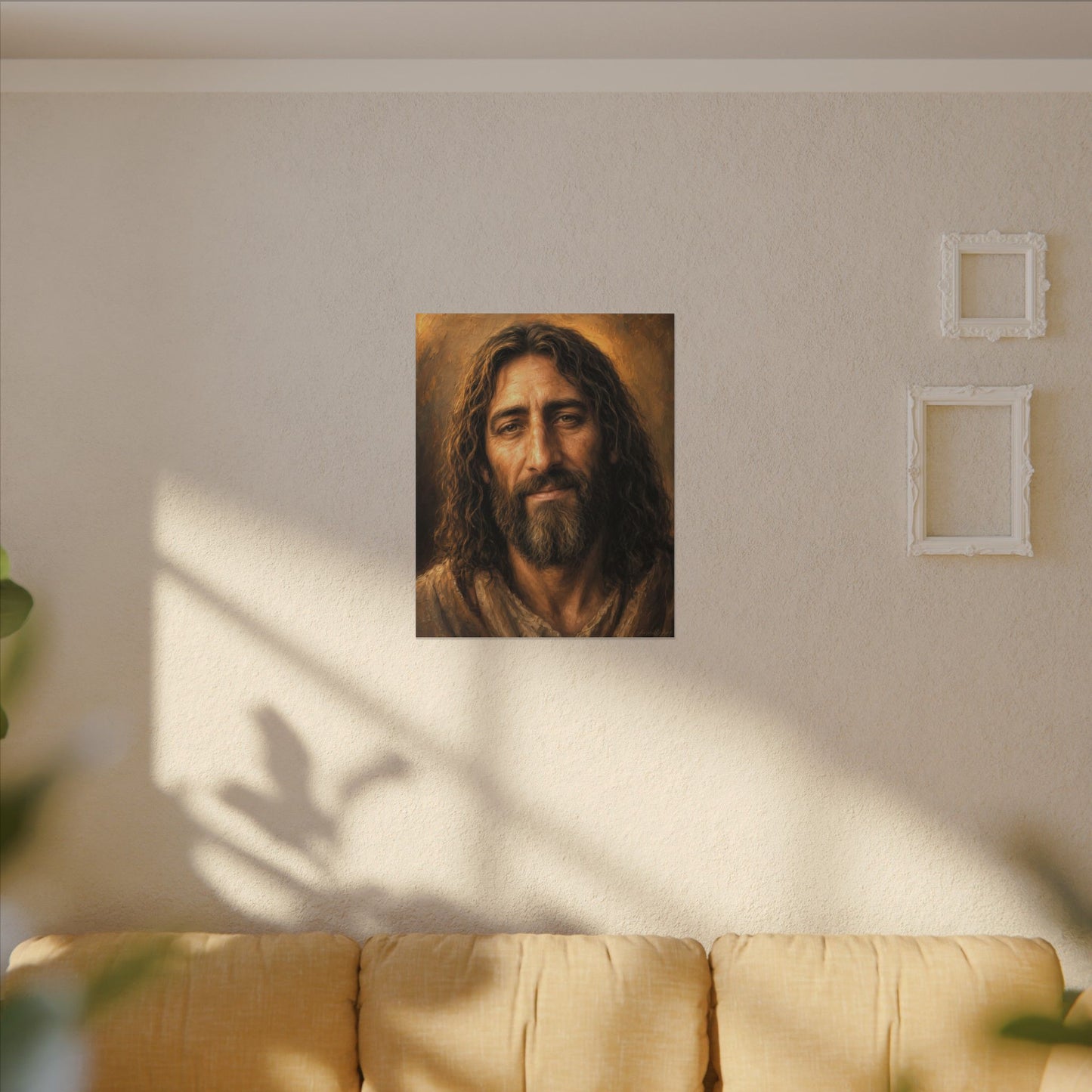 Jesus Portrait of Jesus Christ, Warm Inspirational Wall Art Canvas