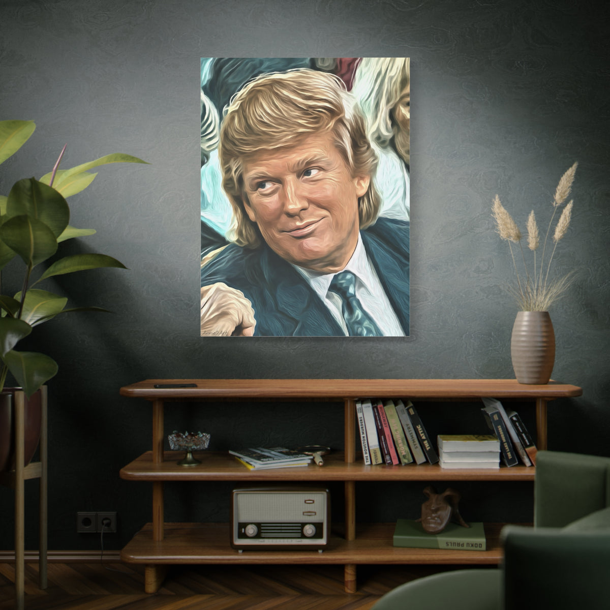 Trump Courtside Portrait Canvas