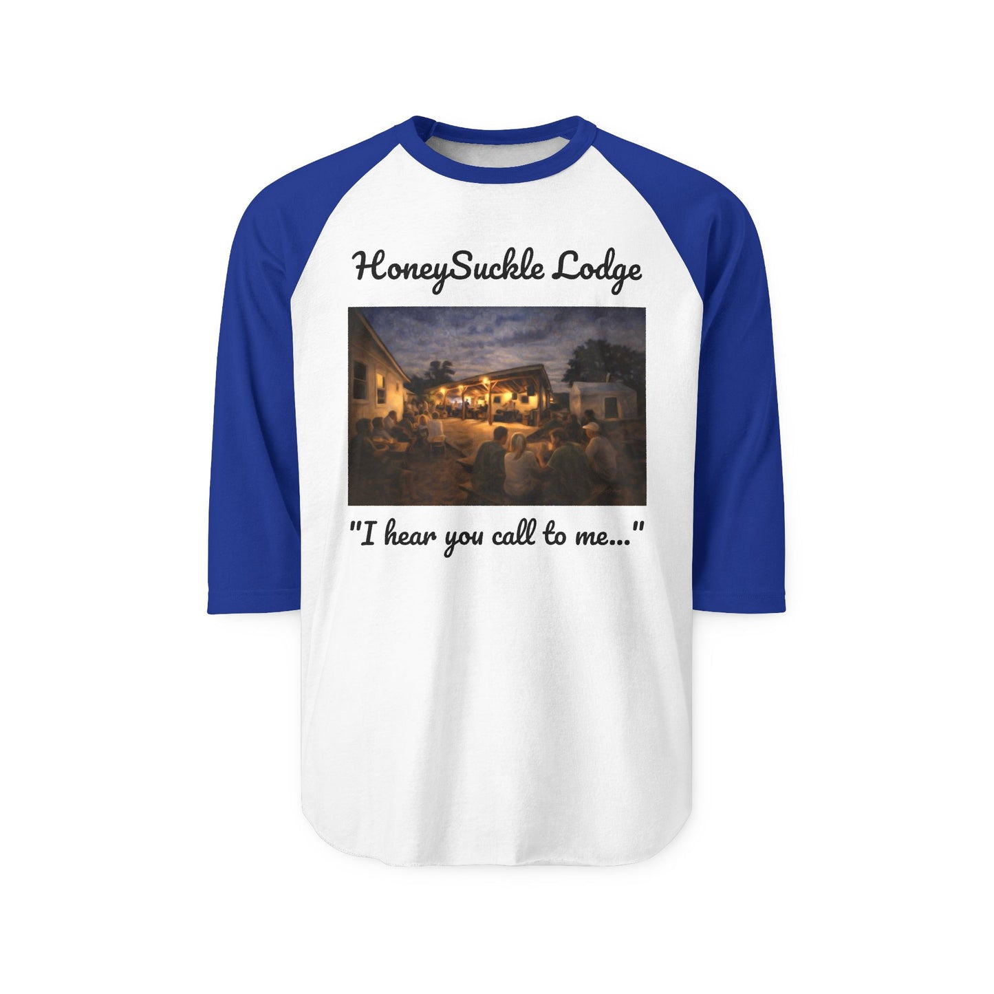 HoneySuckle Lodge ‘I hear you call to me’ Vintage Raglan Tee