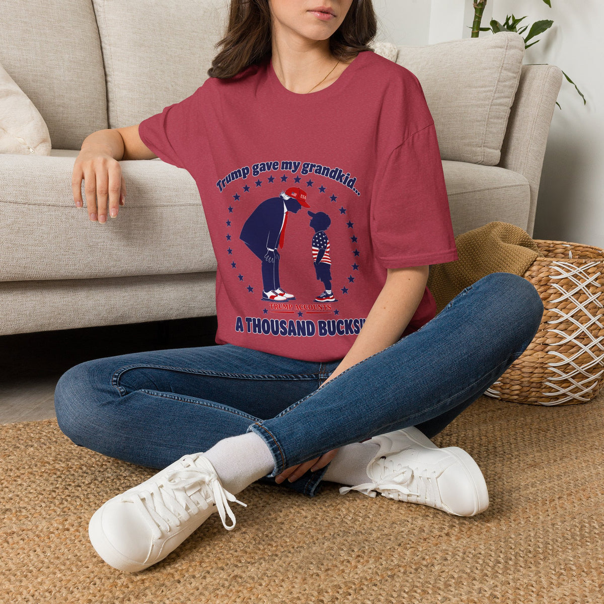 Trump Gave My Grandkid A THOUSAND Bucks! T-Shirt — Patriotic Grandpa/Grandma Tee