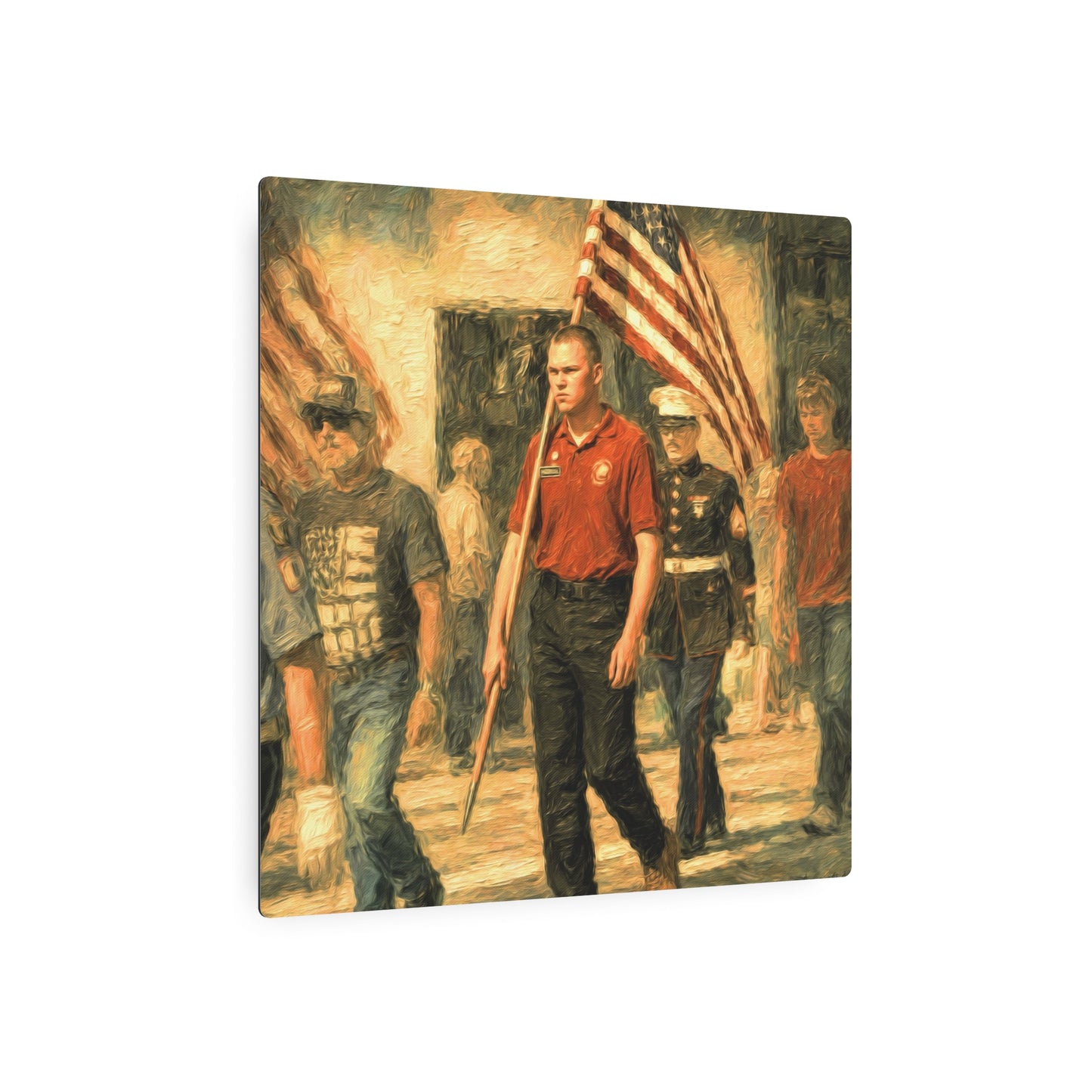 CUSTOM for MICHELLE—Patriotic Parade Metal Art Sign – American Flag Honor Wall Decor