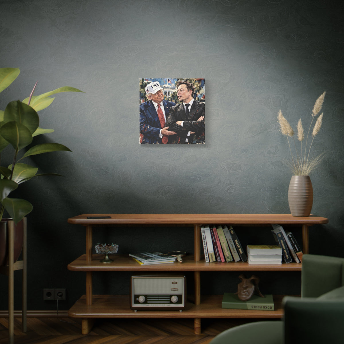 President Trump & Elon Musk Portrait Canvas