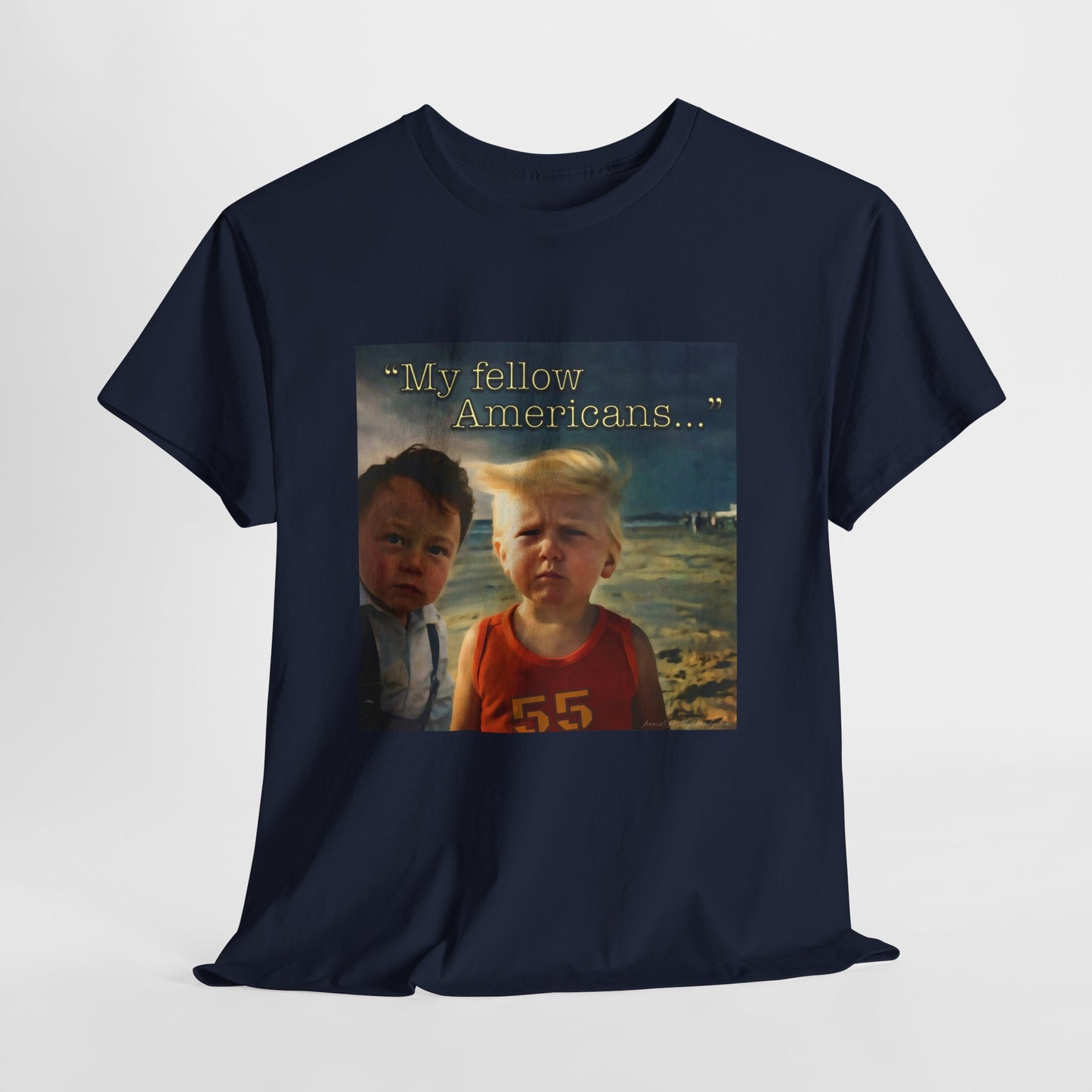 ‘55’ Vintage Meme Tee — "My fellow Americans..." Funny Retro Graphic T-Shirt