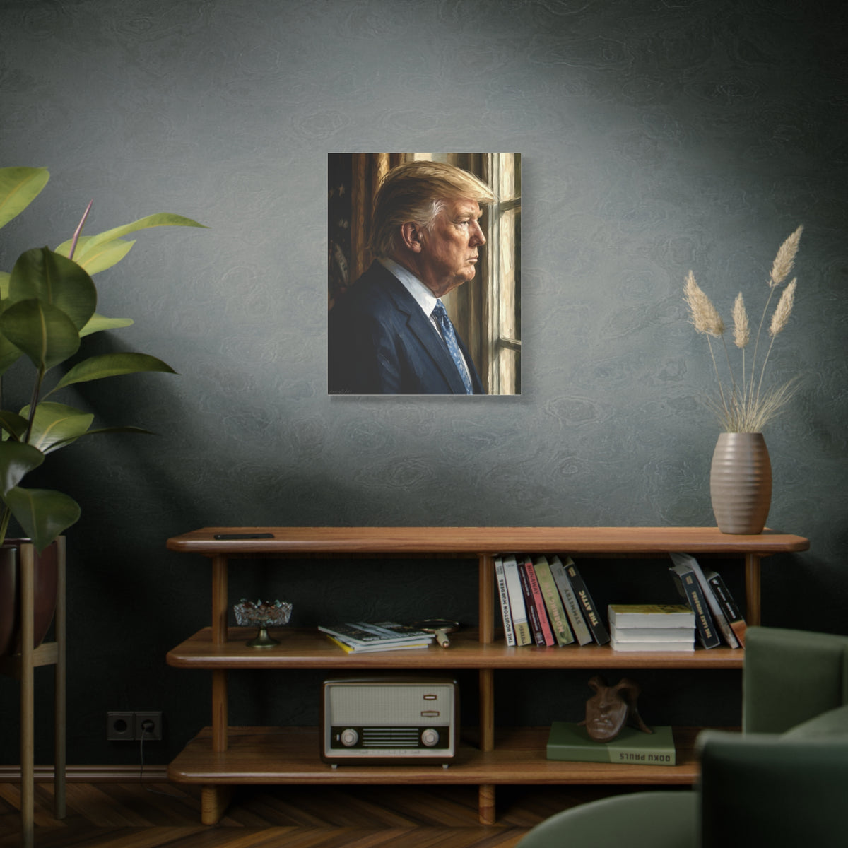 ‘Weight of the World’—Trump Portrait Canvas Print
