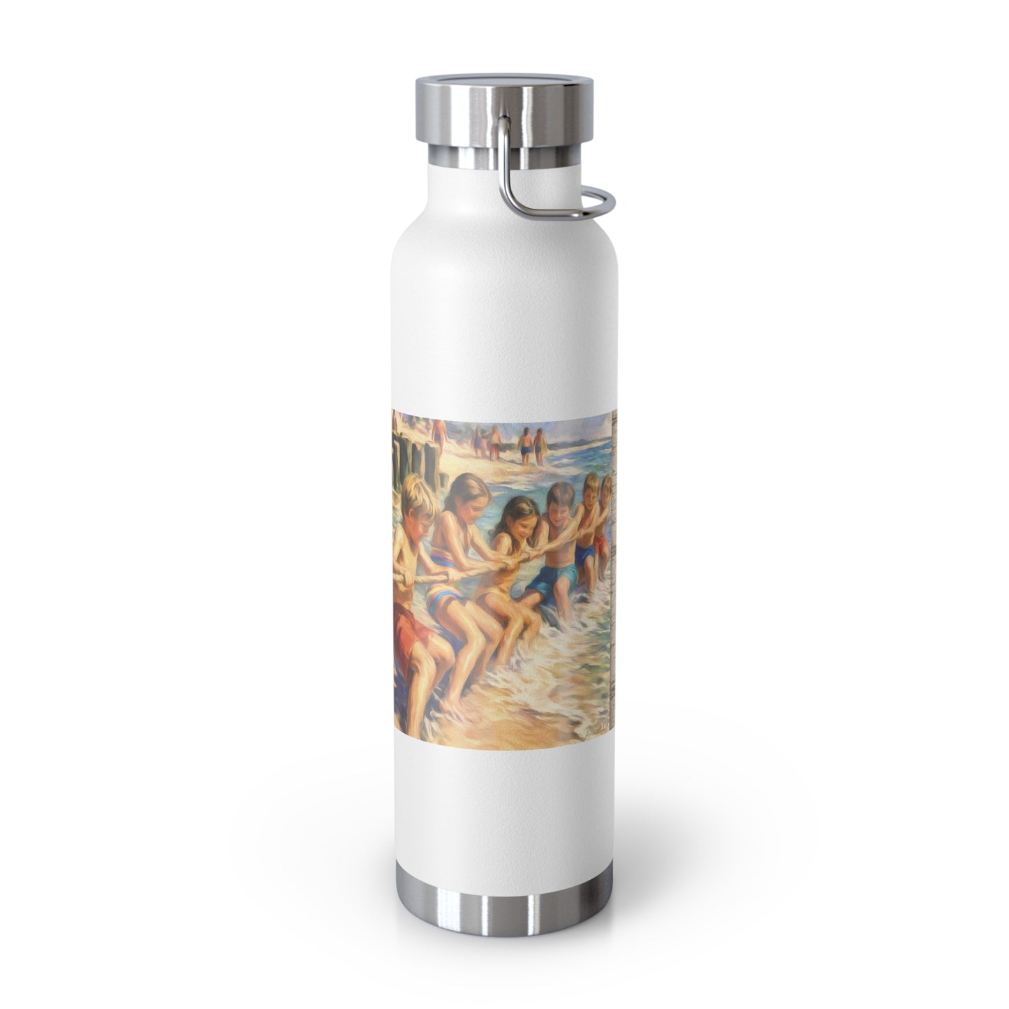 ‘HSL—50+ years of fun in the sun—22oz Insulated Water Bottle - Vintage Beach Design