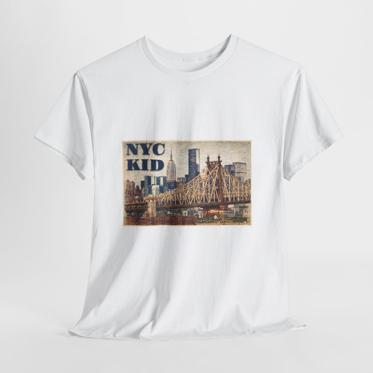 NYC Kid T-Shirt — Vintage Queensboro Bridge New York City Tee