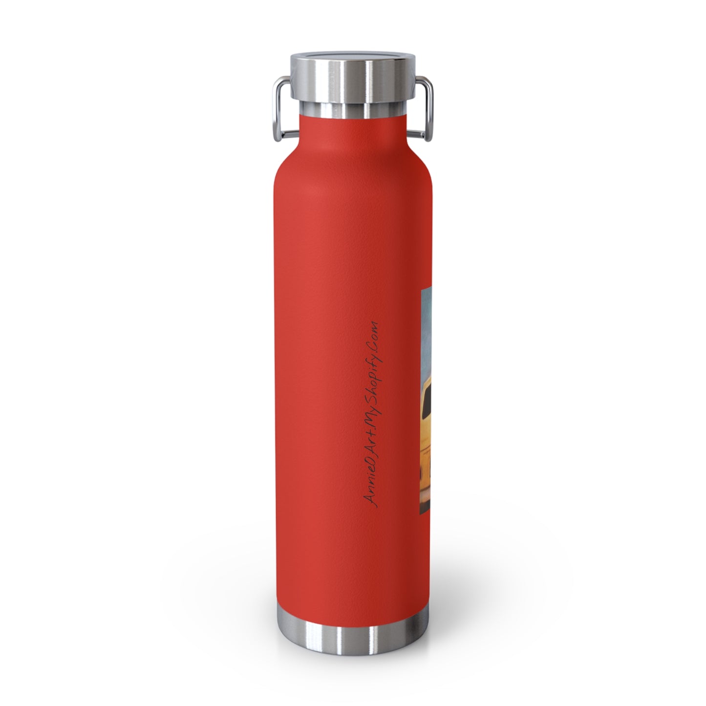 22oz Copper Insulated Bottle - Retro Beach Party Design