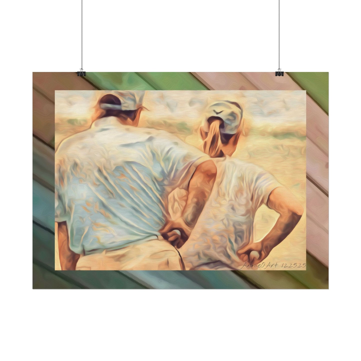 Golfing Trump Painting/Poster — Textured Matte Art Print for Golf Lovers