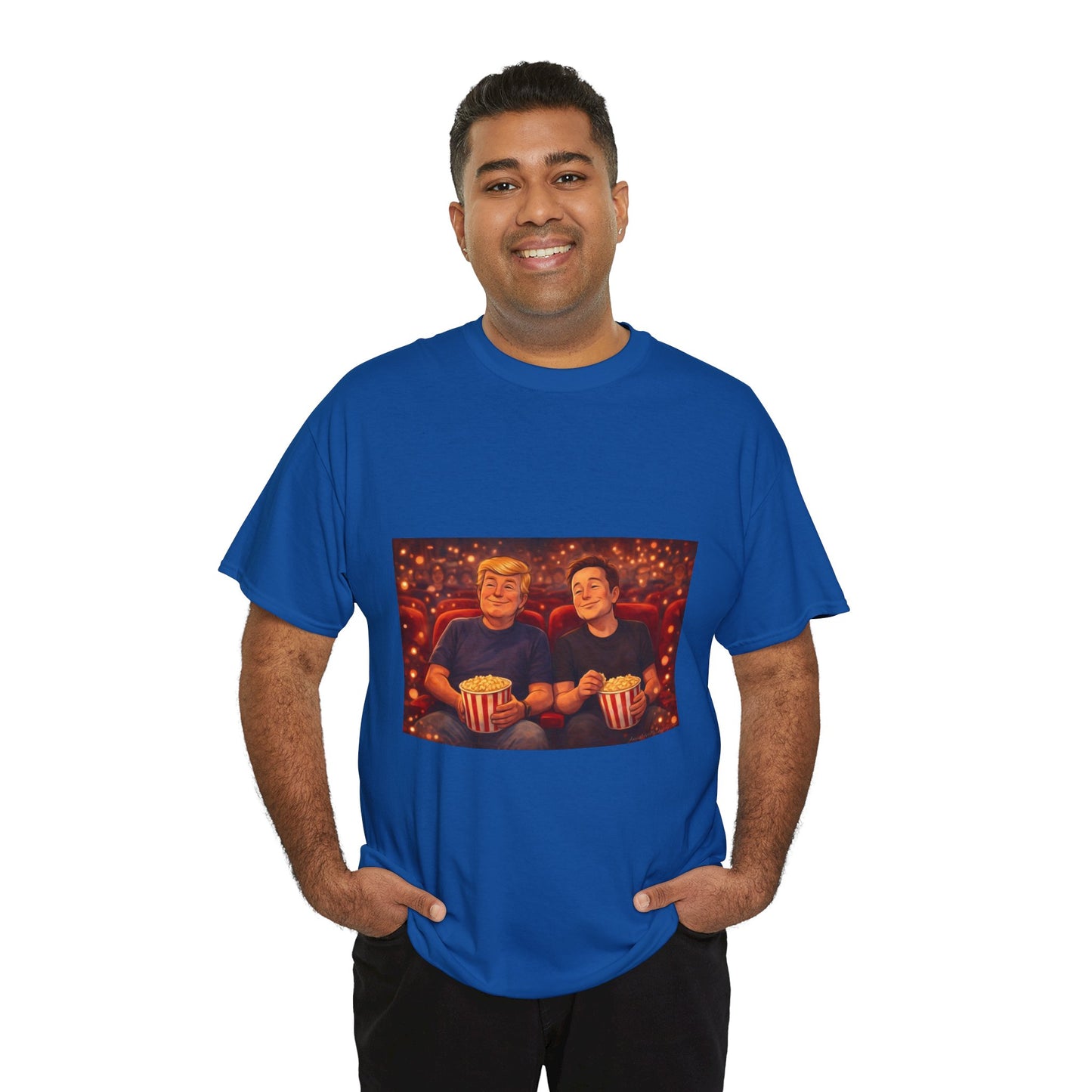 Movie Night Popcorn Tee — Cozy Couples Film Night T-Shirt