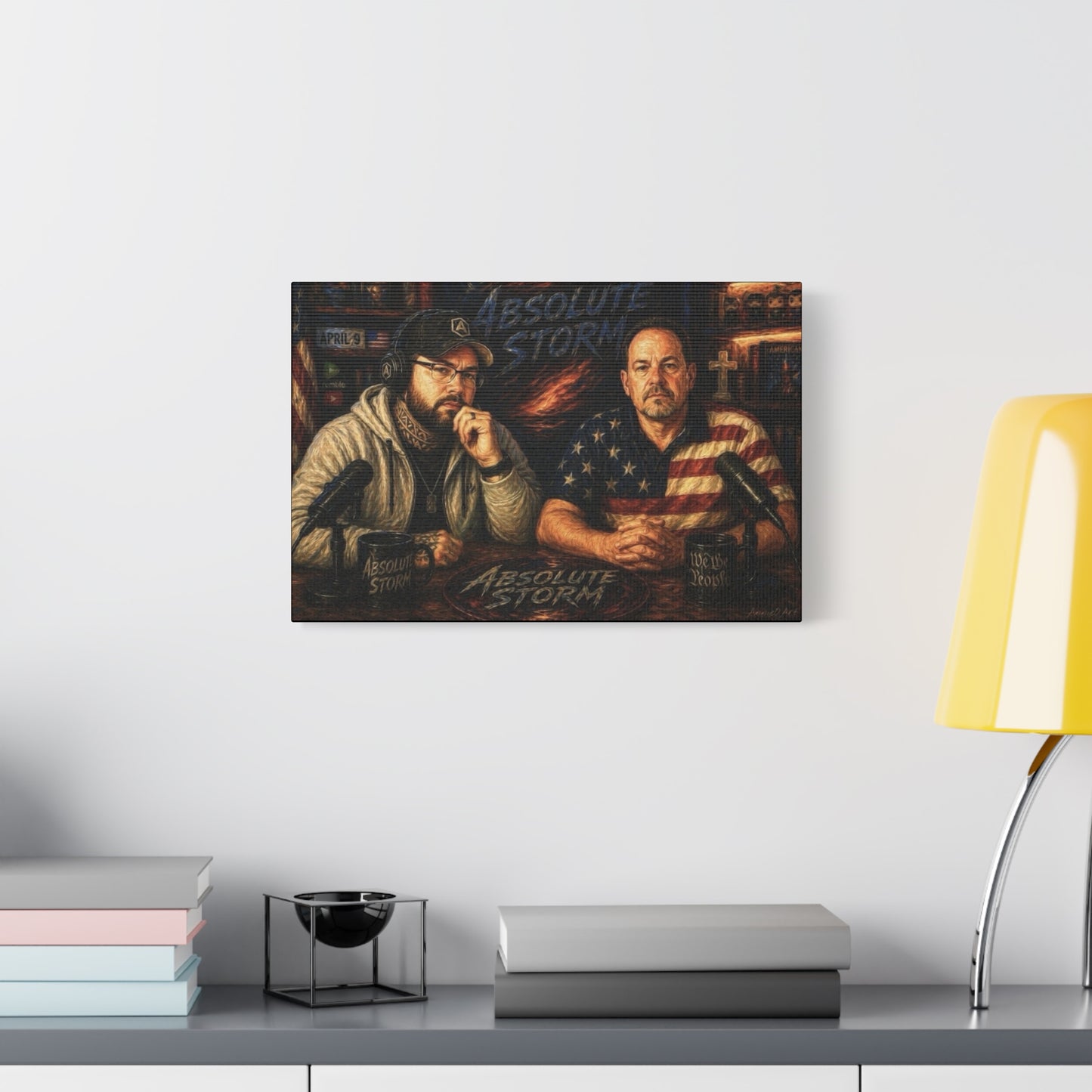 Podcast Art Canvas – "Absolute Storm" Hosts Portrait Matte Stretched Print