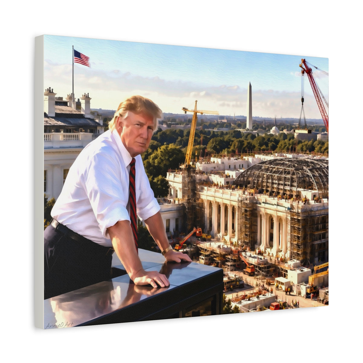 Trump’s Ballroom—Canvas Print — Iconic Washington Building Construction Wall Art