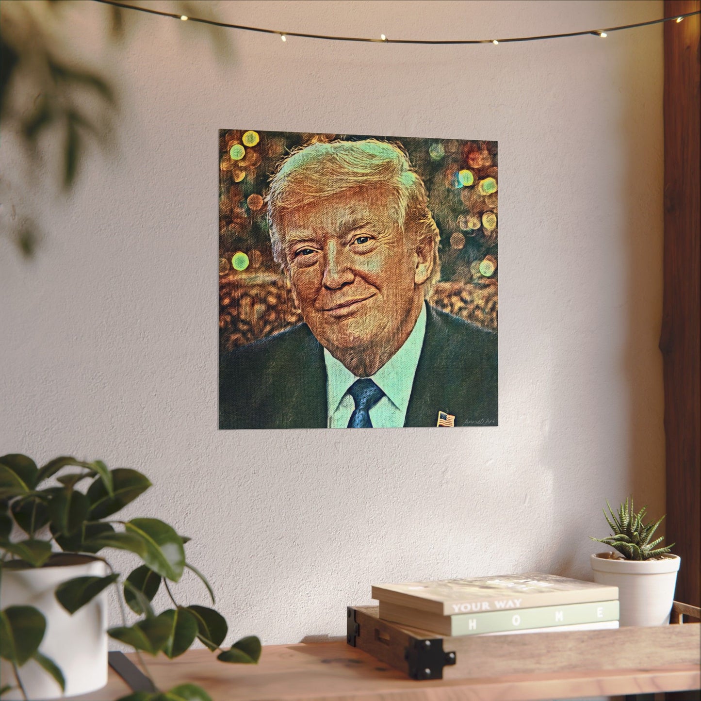 Trump Textured Watercolor Matte Poster