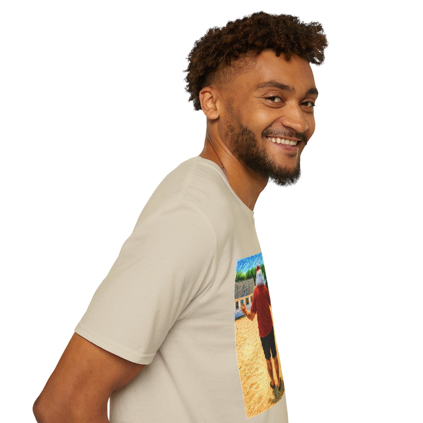 T-Shirt — Christmas in July Santa Beach Graphic Tee