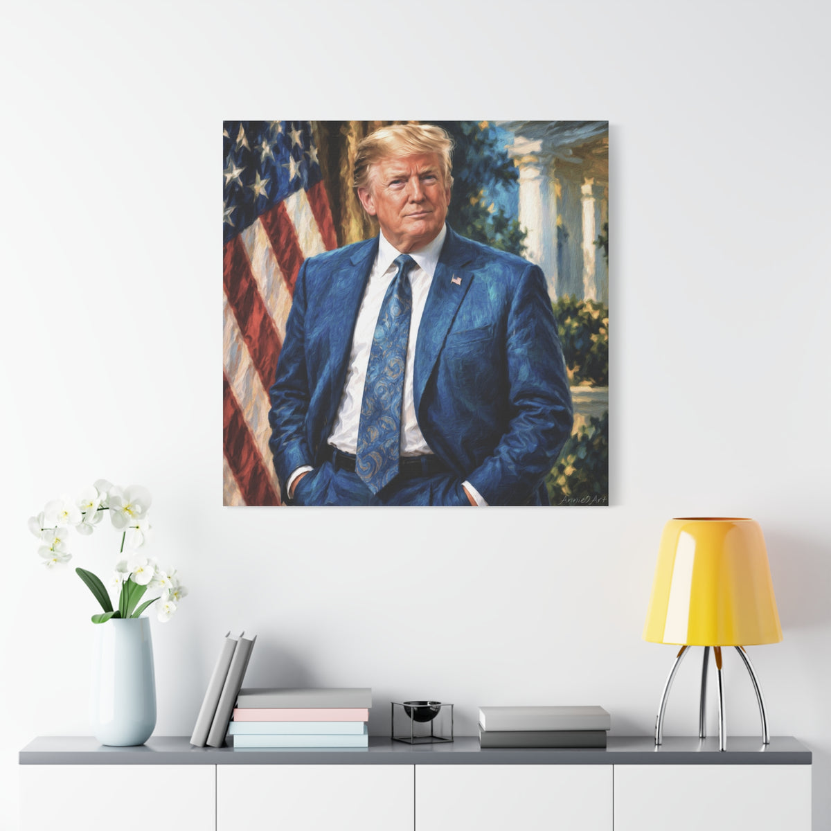 Trump Patriotic Presidential Portrait Canvas