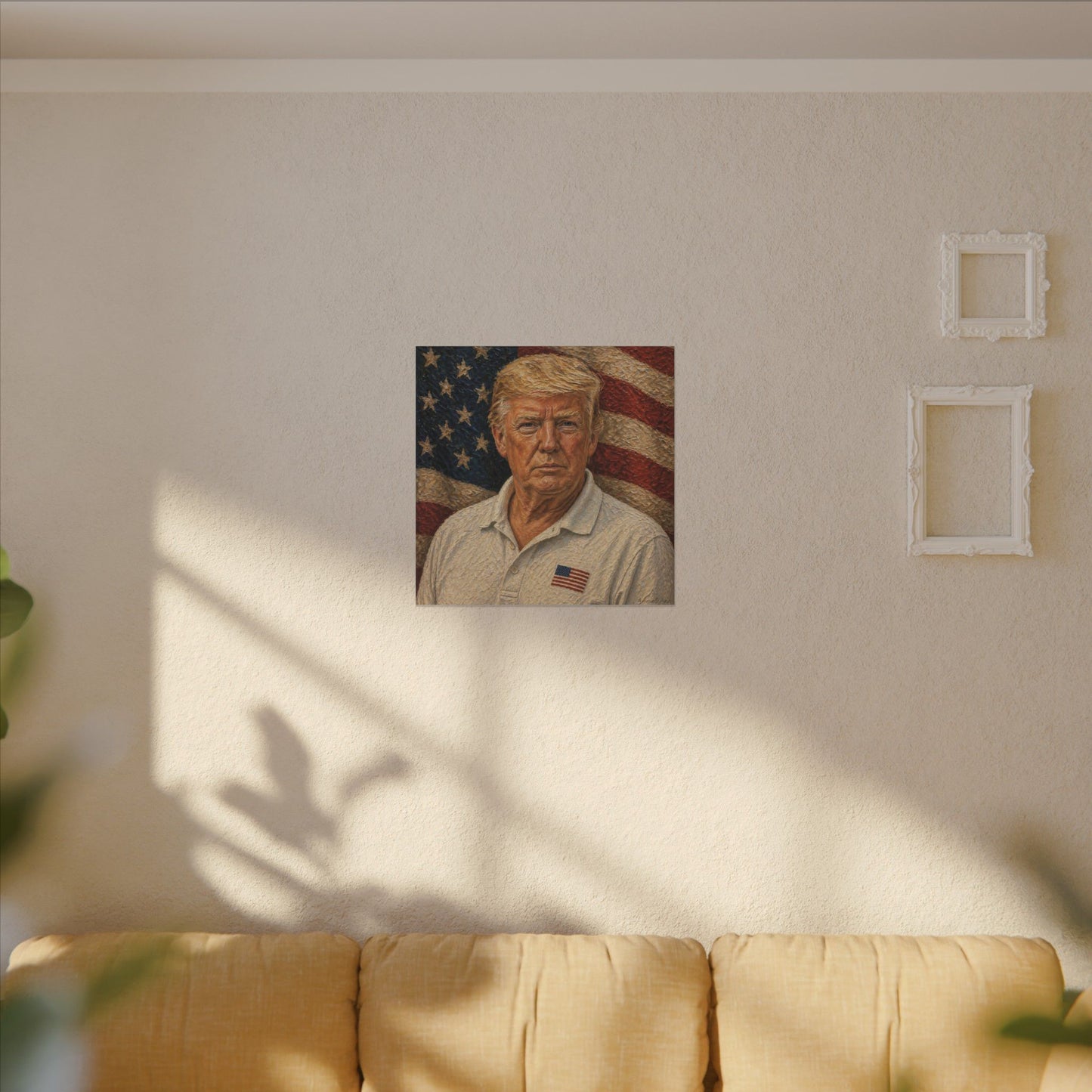 Trump Patriotic Portrait Canvas Print