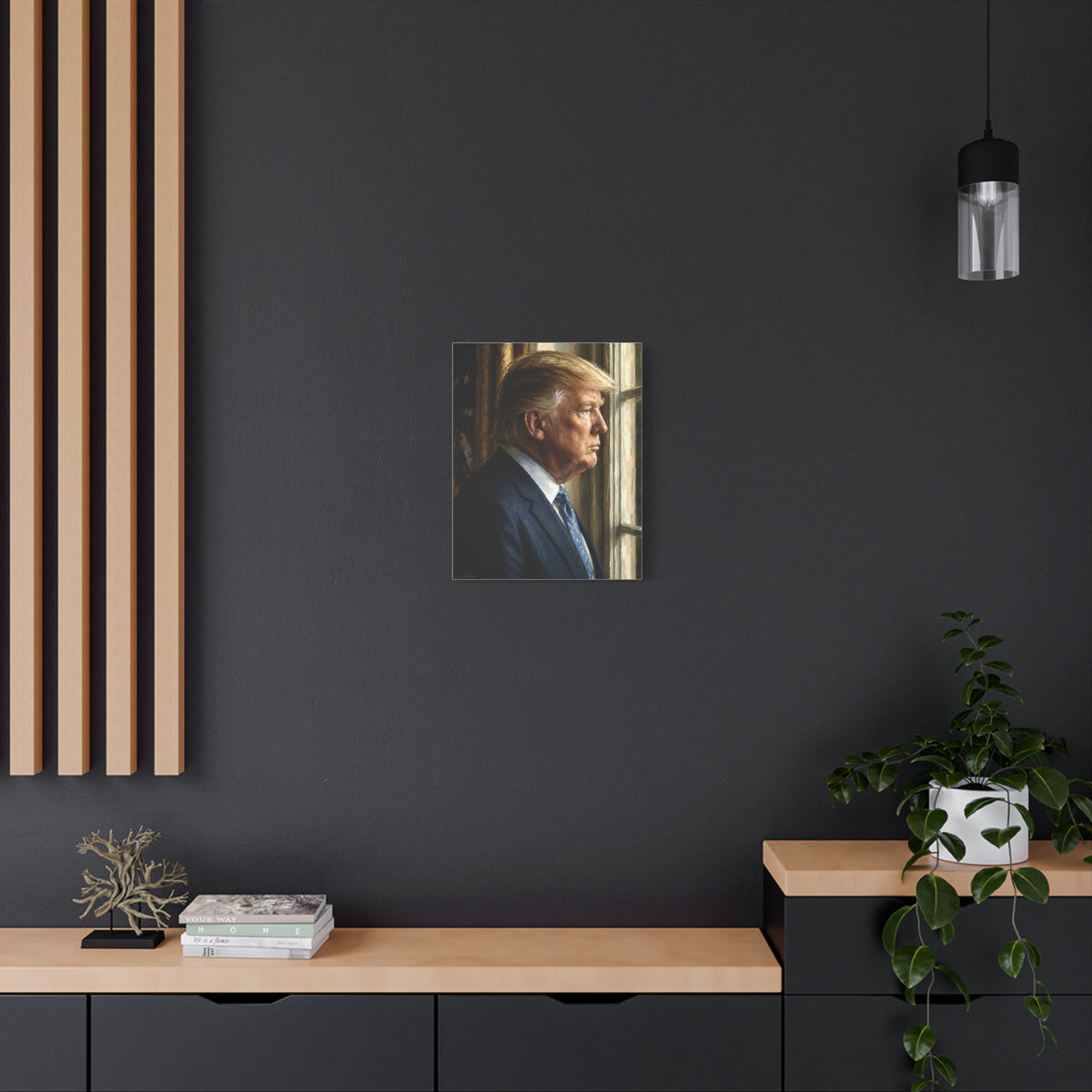 ‘Weight of the World’—Trump Portrait Canvas Print