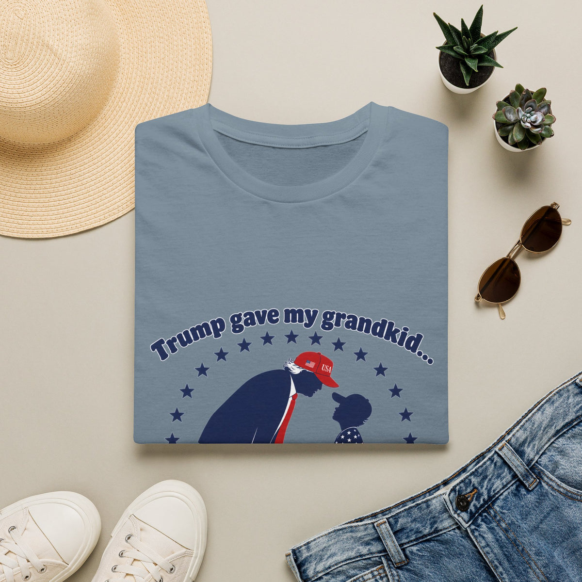 Trump Gave My Grandkid A THOUSAND Bucks! T-Shirt — Patriotic Grandpa/Grandma Tee