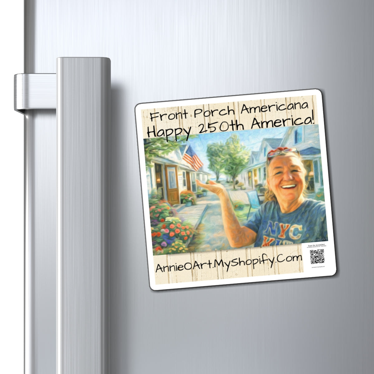 Front Porch Americana Magnet—‘Happy 250th America!’