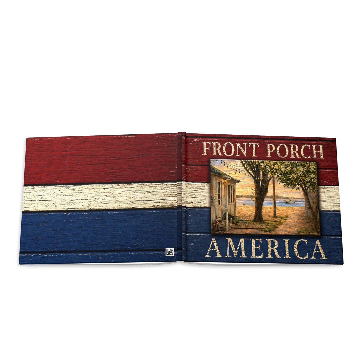 Front Porch America Hardcover Photo Book — Rustic Patriotic Keepsake
