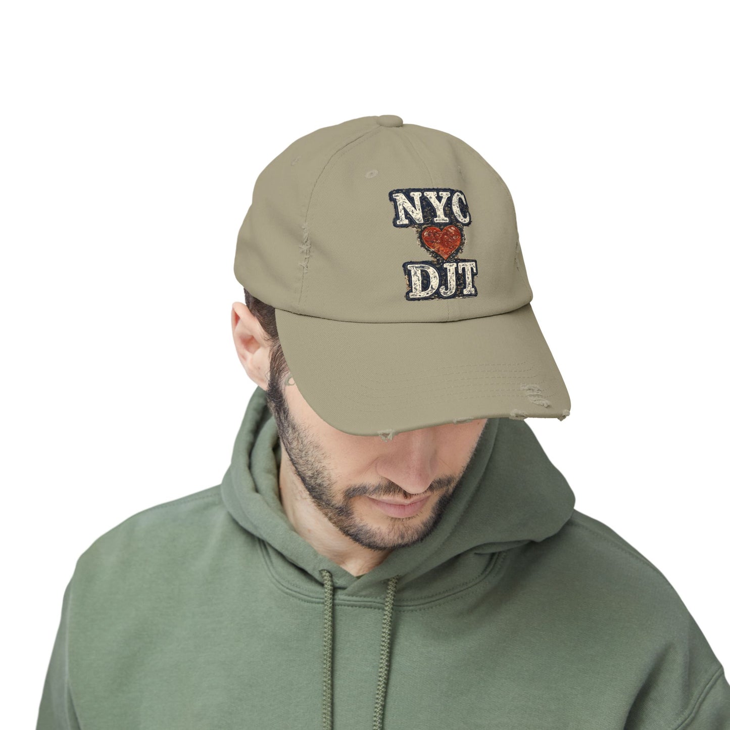 Distressed NYC❤️DJT Vintage Baseball Cap