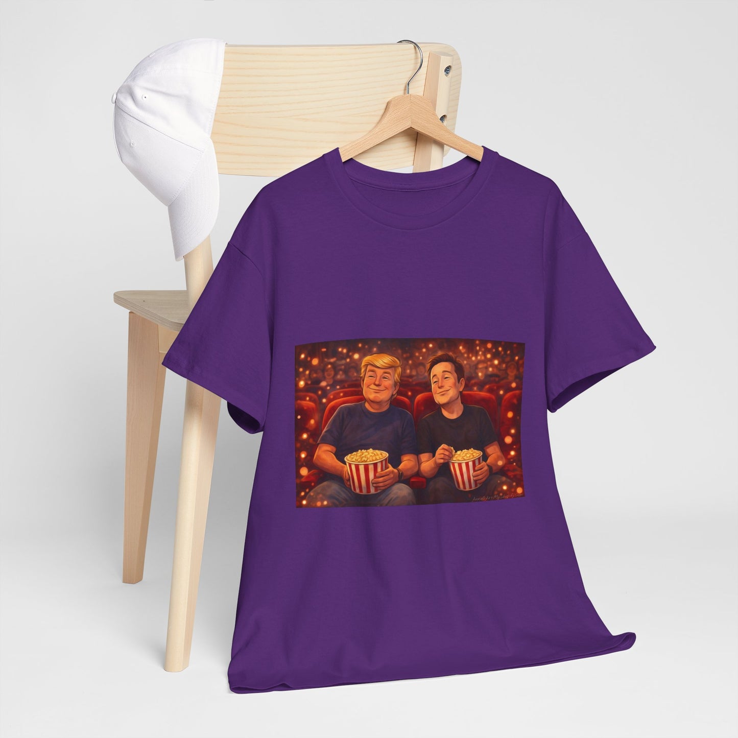 Movie Night Popcorn Tee — Cozy Couples Film Night T-Shirt