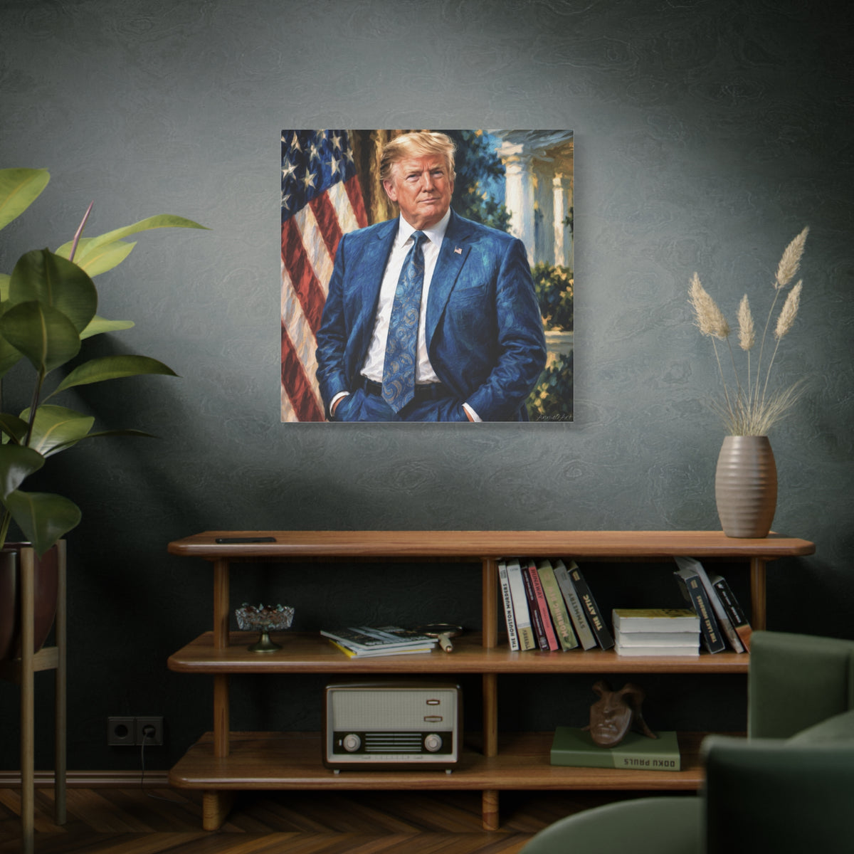 Trump Patriotic Presidential Portrait Canvas
