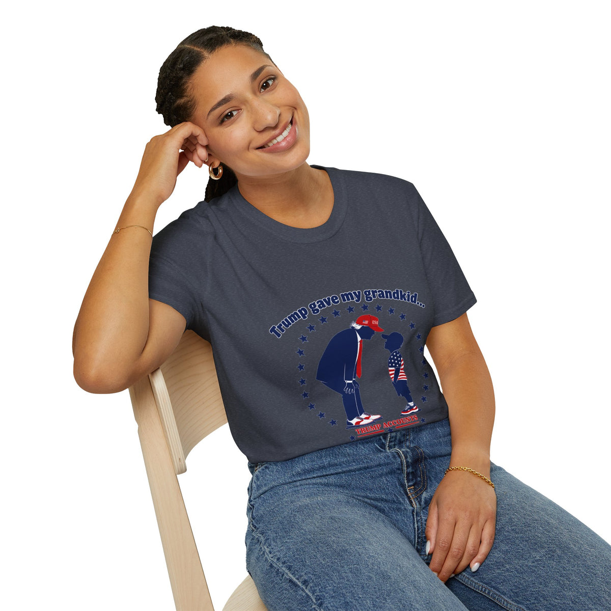 Trump Gave My Grandkid A THOUSAND Bucks! T-Shirt — Patriotic Grandpa/Grandma Tee