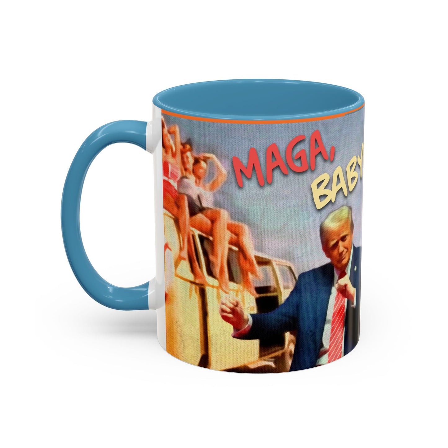 Political Novelty Covfefe Mug – "MAGA Baby" Retro Campaign Design