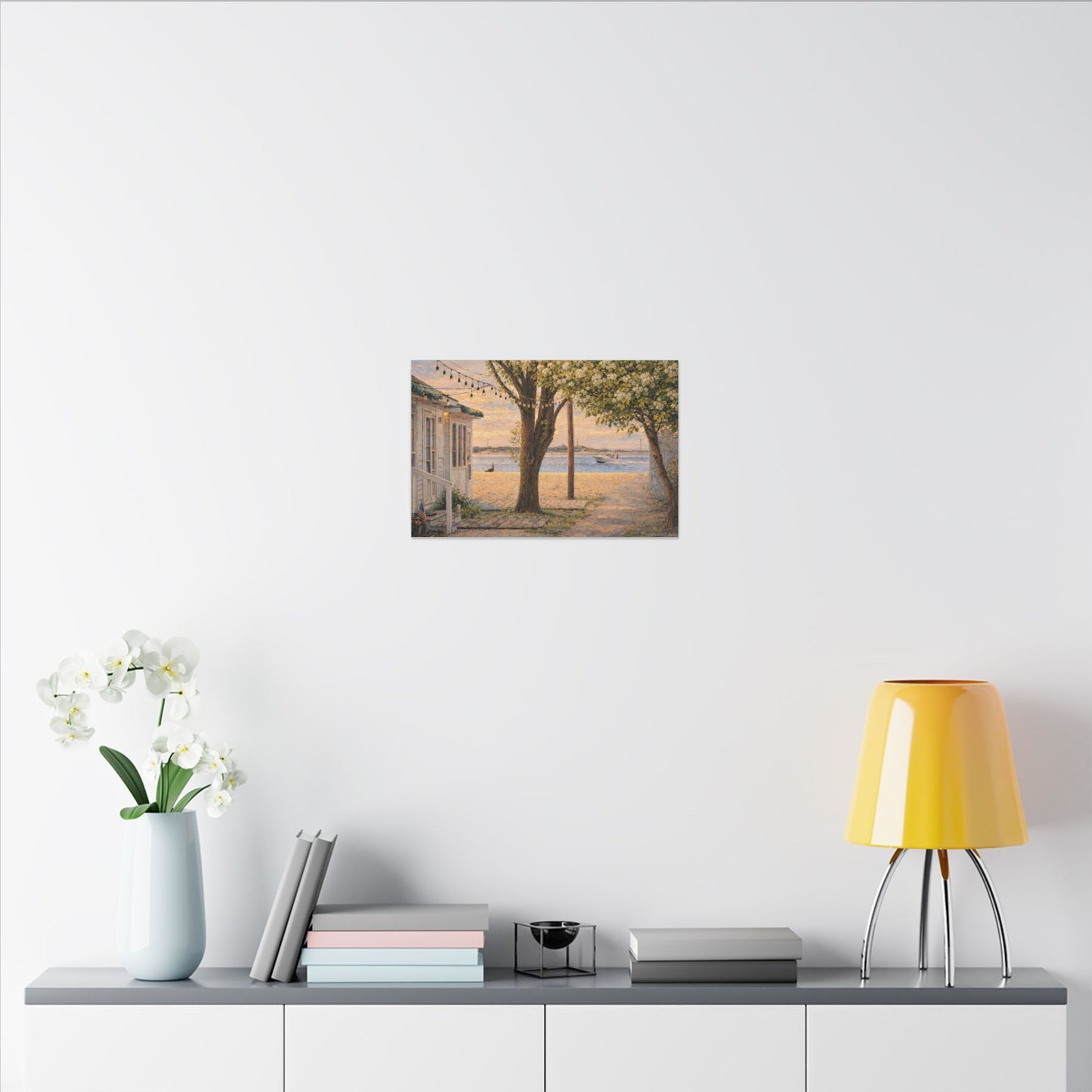 Beach Bungalow Canvas Print — Beach Sunset Coastal Wall Art
