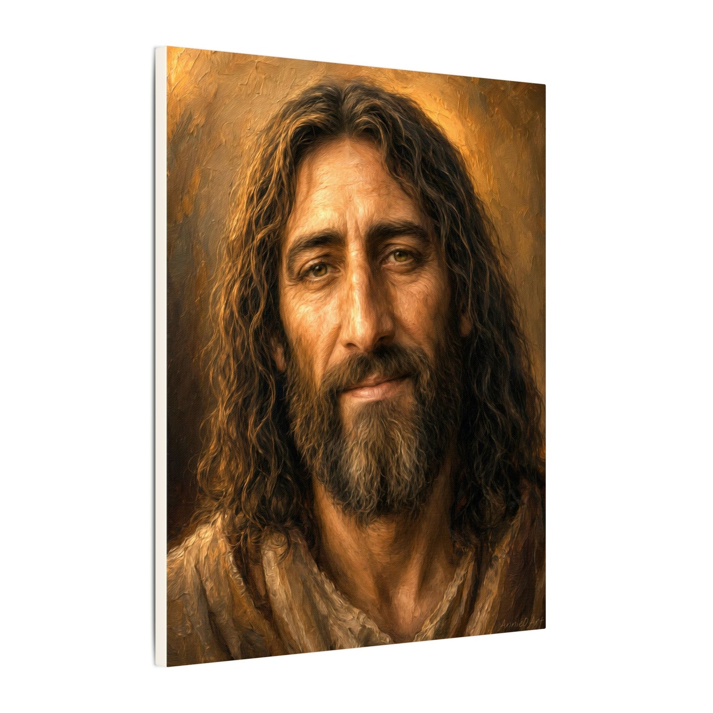 Jesus Portrait of Jesus Christ, Warm Inspirational Wall Art Canvas