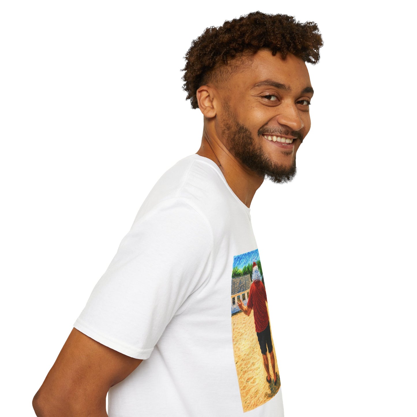 T-Shirt — Christmas in July Santa Beach Graphic Tee