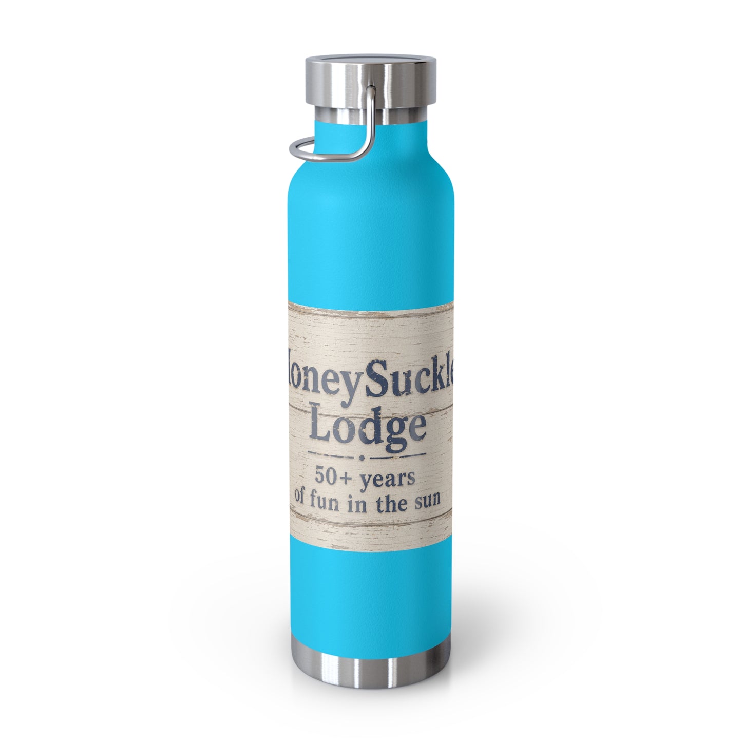 ‘HSL—50+ years of fun in the sun—22oz Insulated Water Bottle - Vintage Beach Design