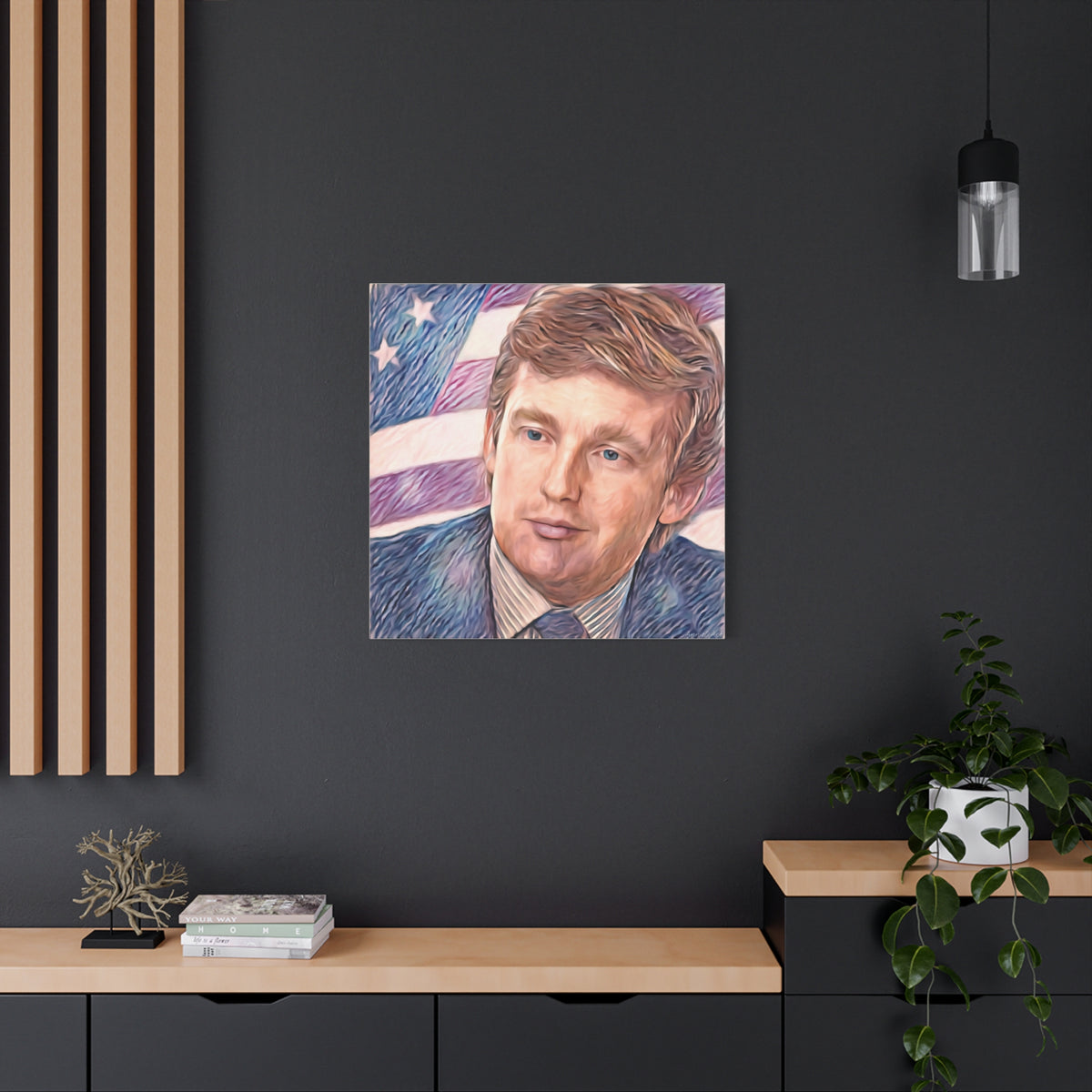 Trump Patriotic Portrait Canvas
