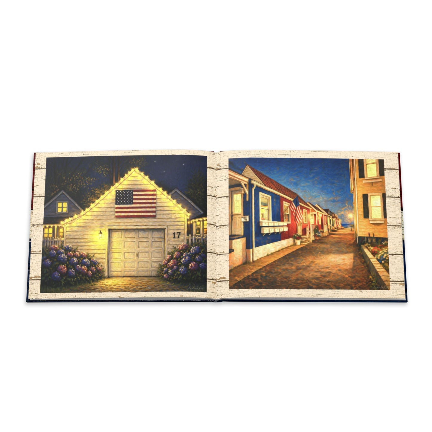 Front Porch America Hardcover Photo Book — Rustic Patriotic Keepsake
