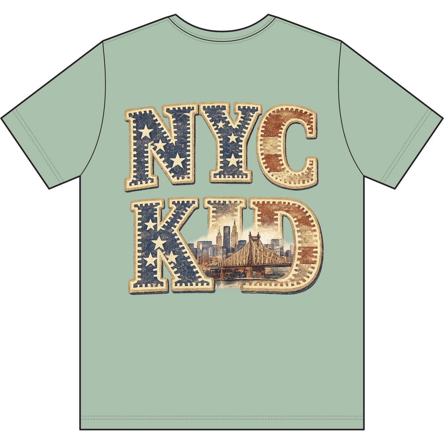 NYC Kid T-Shirt — Trump Vintage New York City First Responders & Construction Crew Selfie Graphic