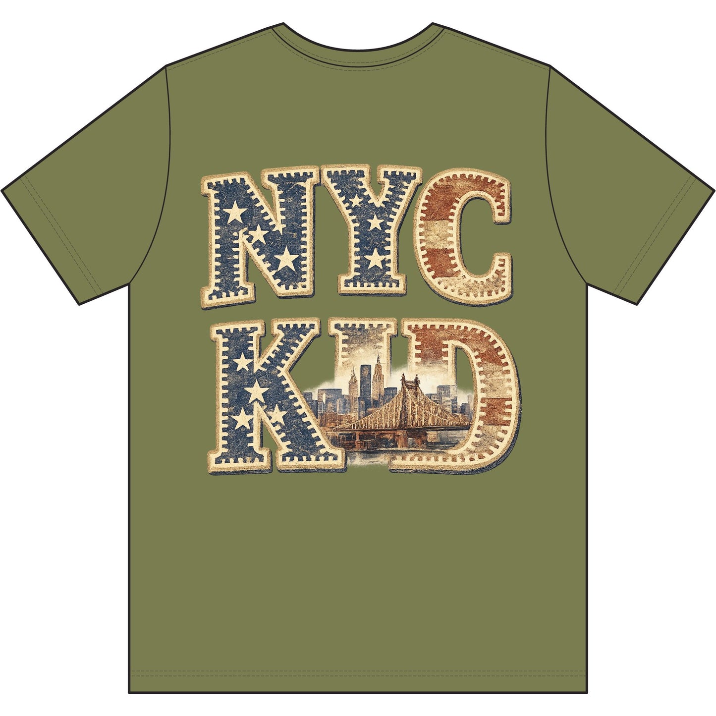 NYC Kid T-Shirt — Trump Vintage New York City First Responders & Construction Crew Selfie Graphic