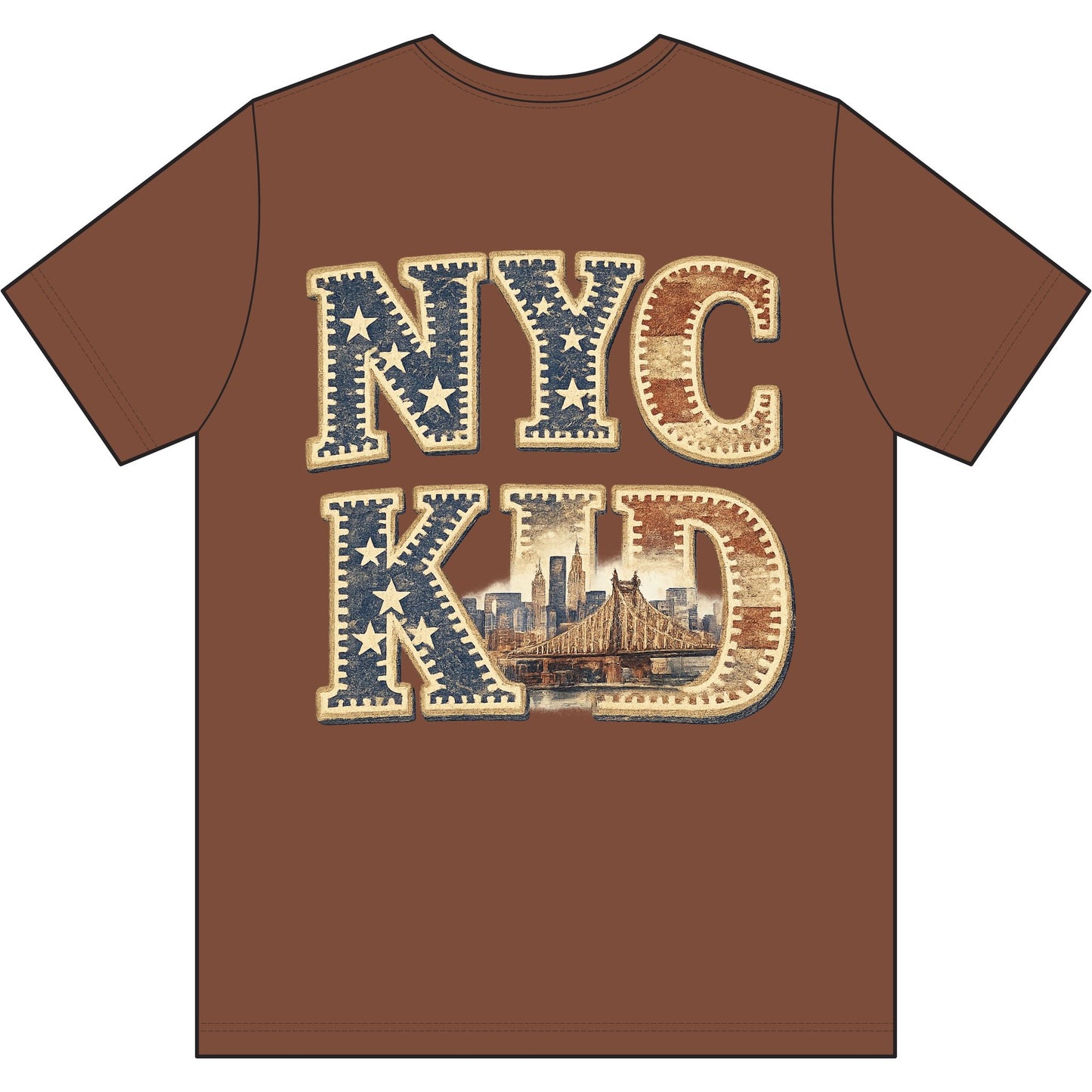 NYC Kid T-Shirt — Trump Vintage New York City First Responders & Construction Crew Selfie Graphic