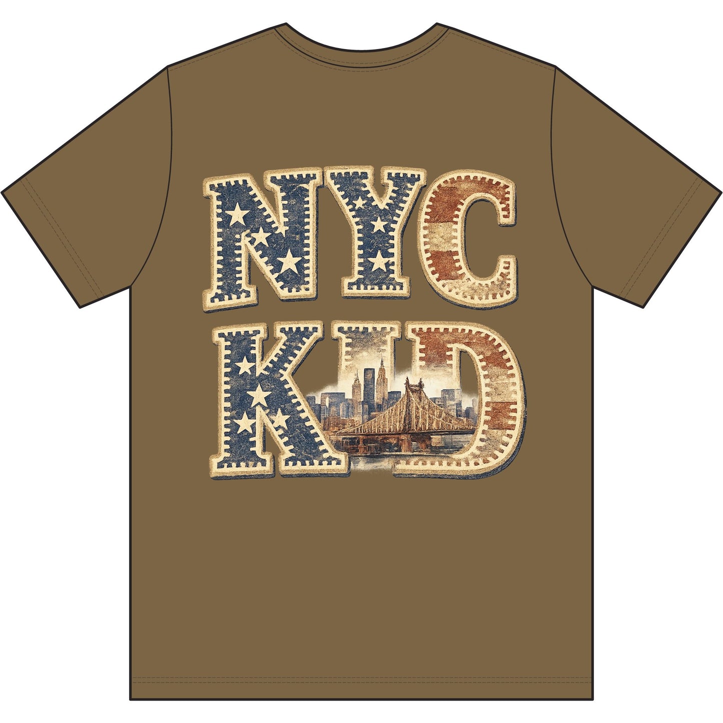 NYC Kid T-Shirt — Trump Vintage New York City First Responders & Construction Crew Selfie Graphic