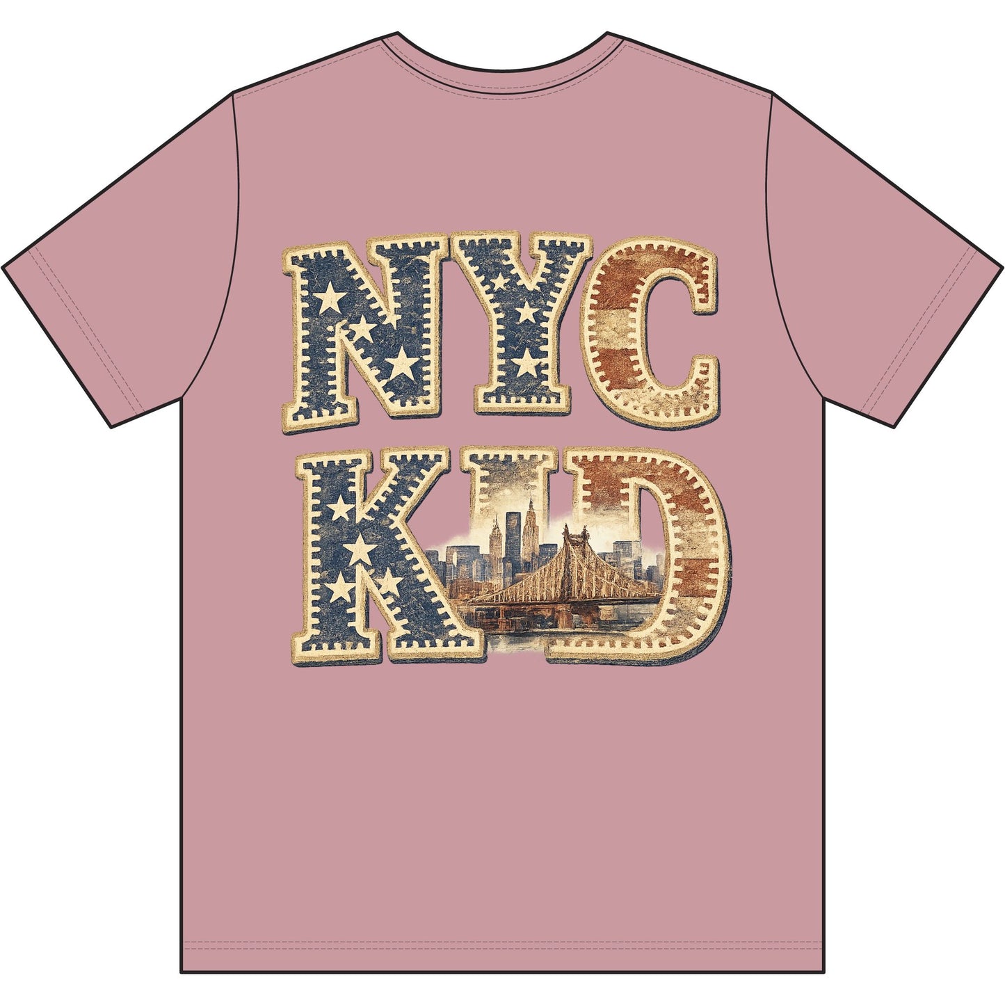 NYC Kid T-Shirt — Trump Vintage New York City First Responders & Construction Crew Selfie Graphic