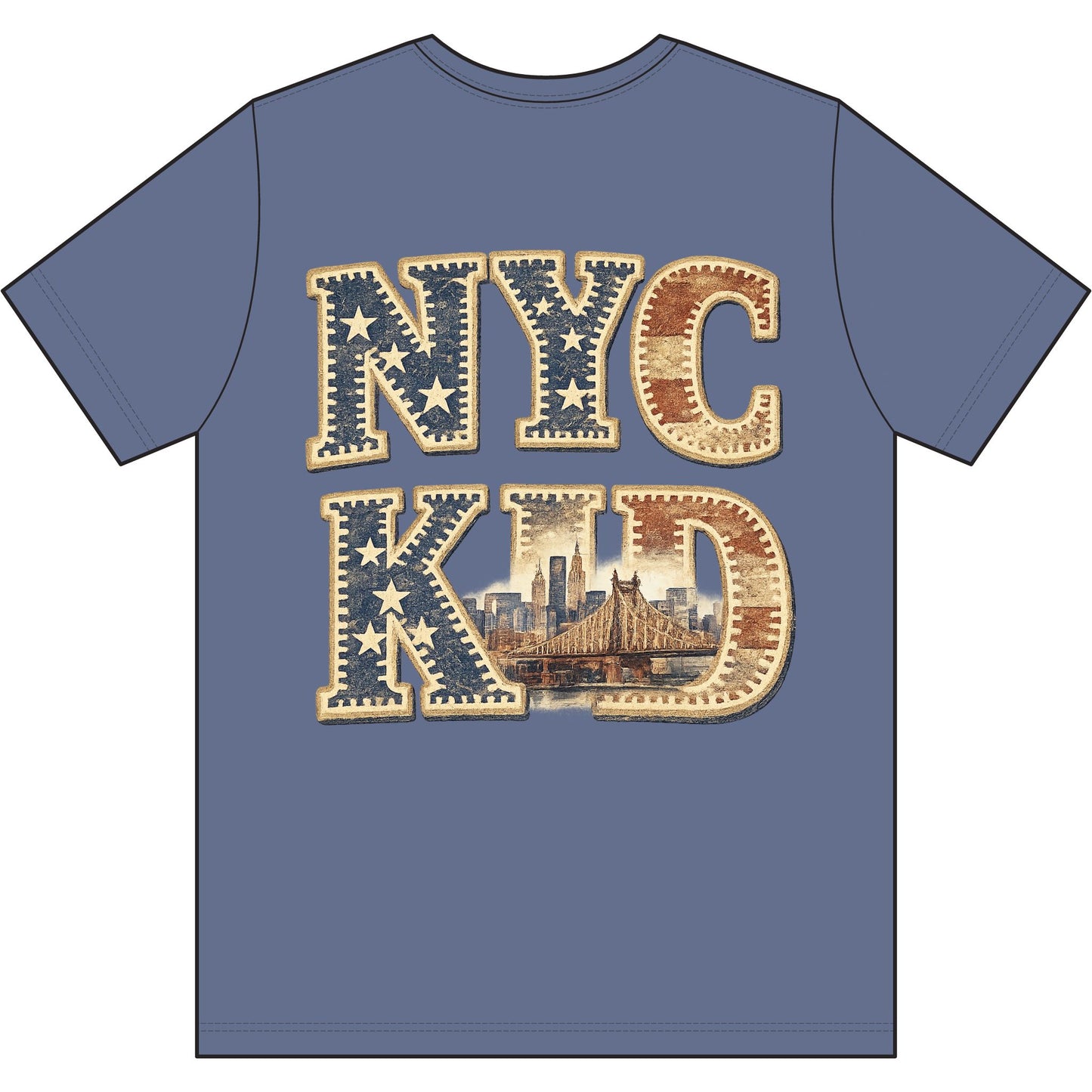 NYC Kid T-Shirt — Trump Vintage New York City First Responders & Construction Crew Selfie Graphic