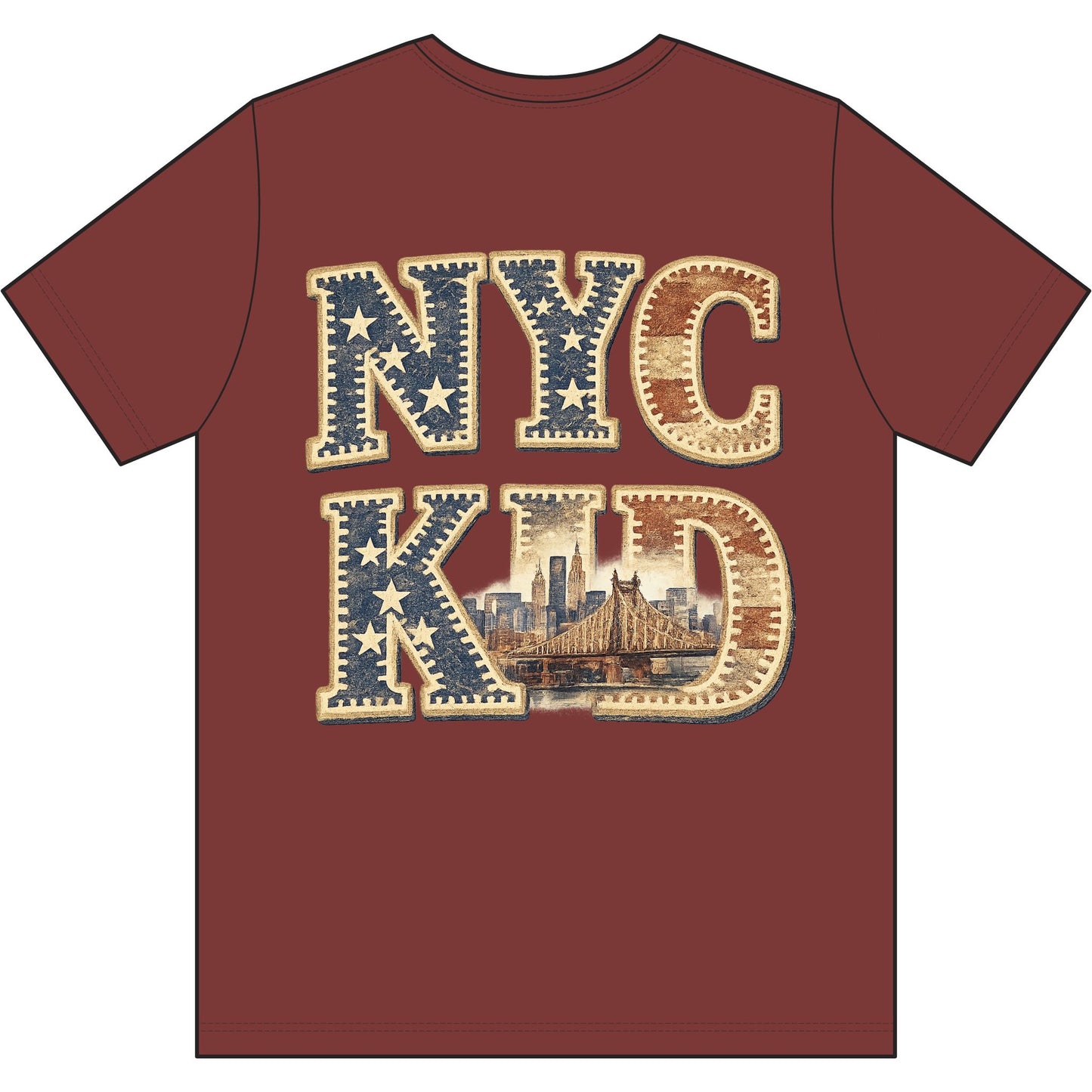 NYC Kid T-Shirt — Trump Vintage New York City First Responders & Construction Crew Selfie Graphic