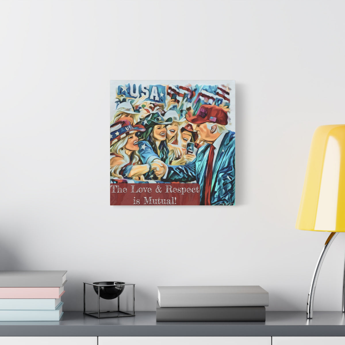 Trump Patriotic Crowd Canvas – "The Love & Respect is Mutual"