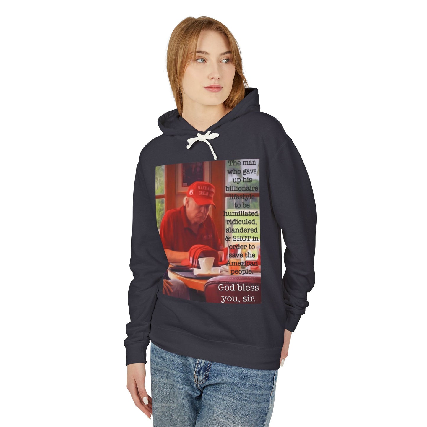 Patriotic 'God Bless You, Sir' Hoodie — Vintage Veteran Tribute Sweatshirt