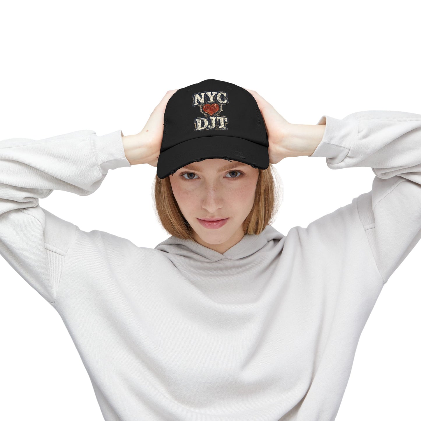 Distressed NYC❤️DJT Vintage Baseball Cap