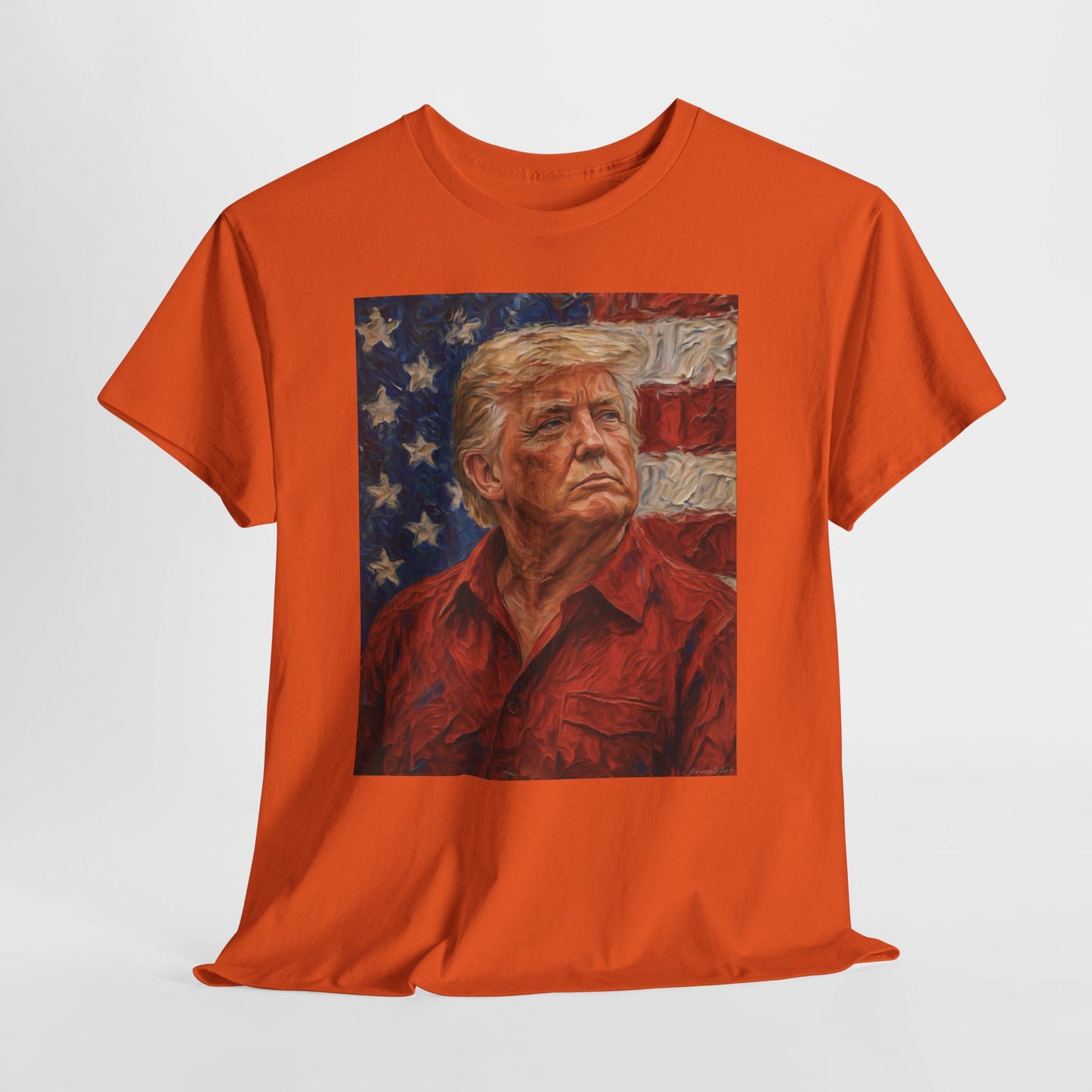 Trump Patriotic Portrait Tee — American Flag Portrait Graphic T-Shirt