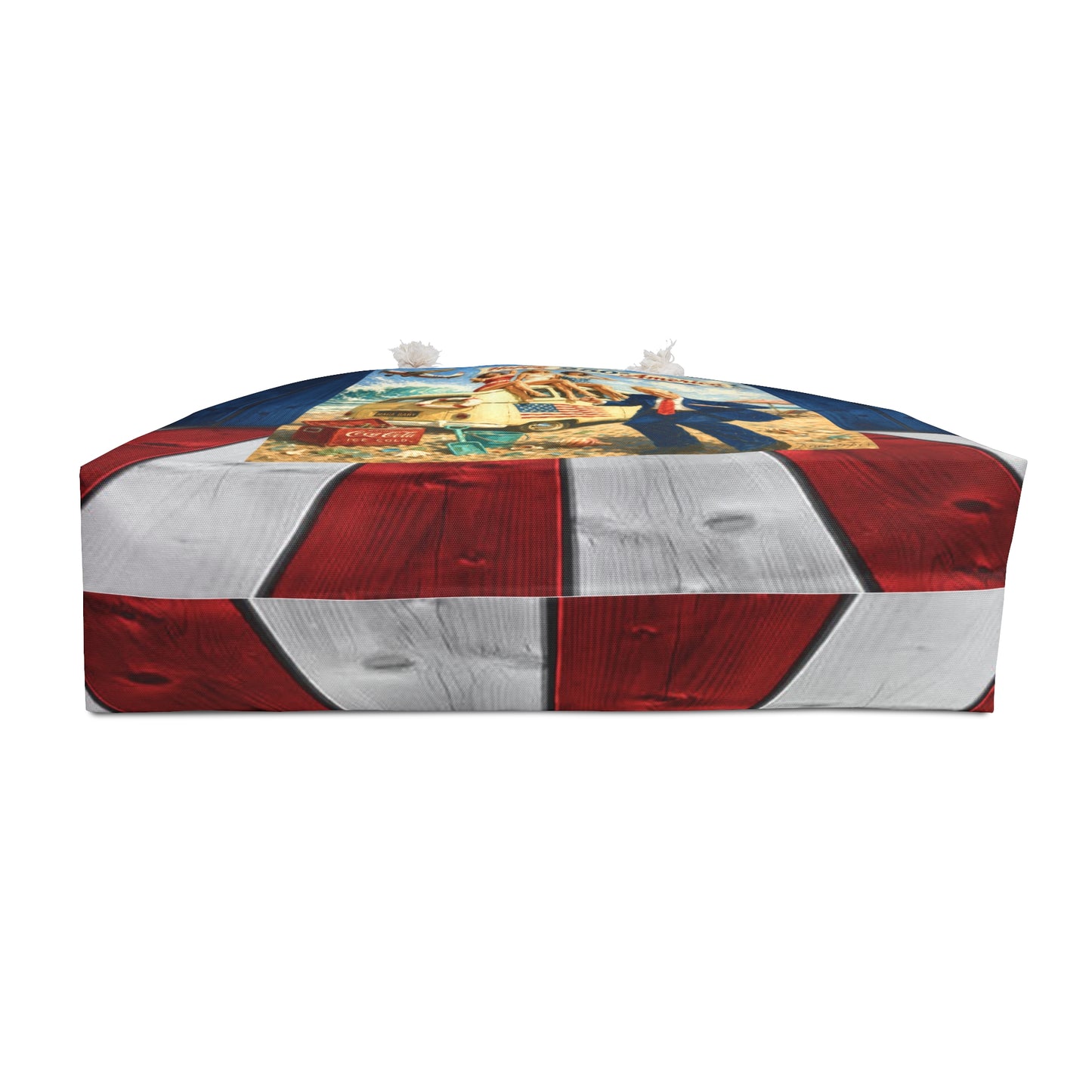 Trump Patriotic Vintage Beach Weekender Bag – "Happy 250th America" Travel Tote
