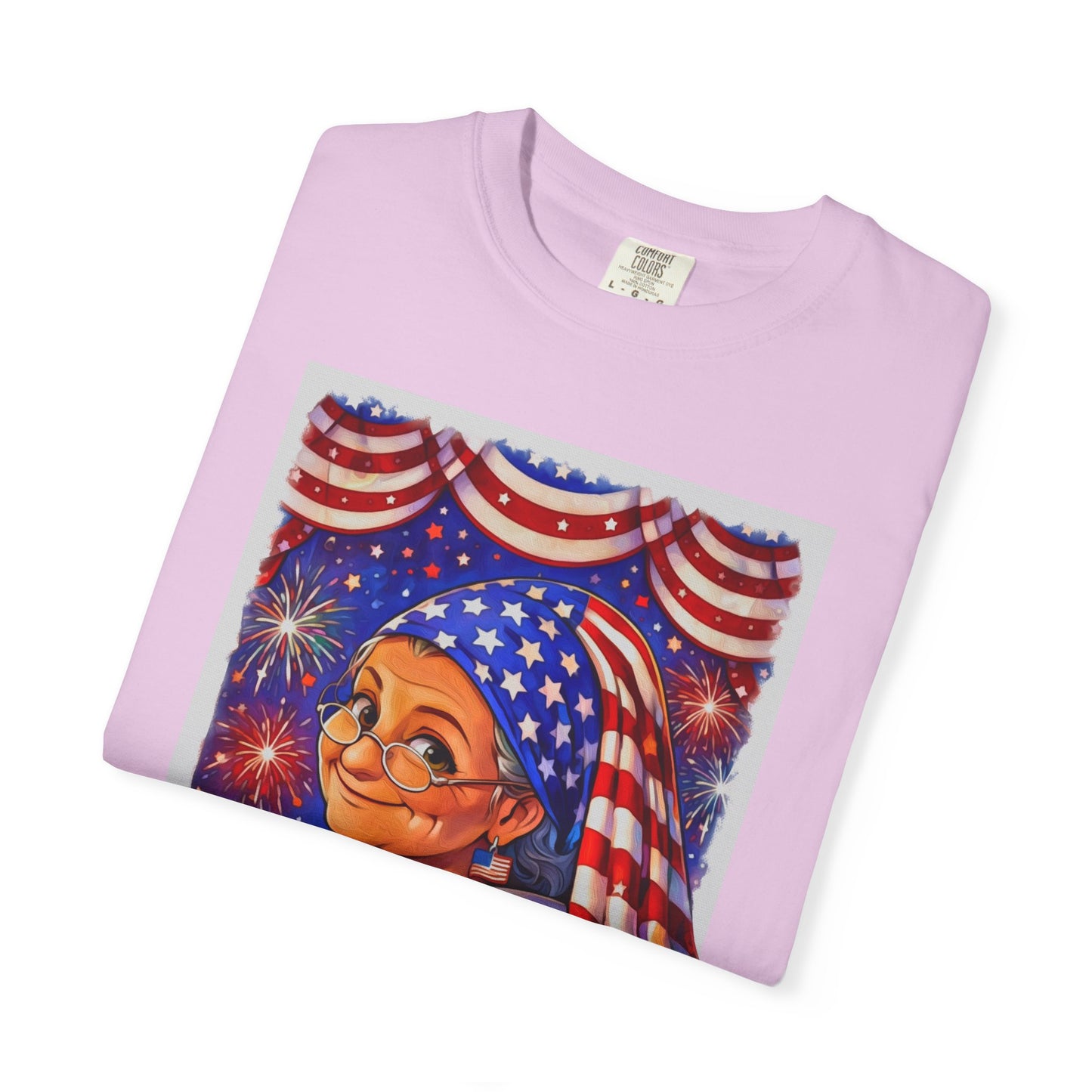 Grandmas Patriotic Original Gansta “OG Grannie” T-Shirt — American Flag Grandma w baby Pepe Graphic Tee
