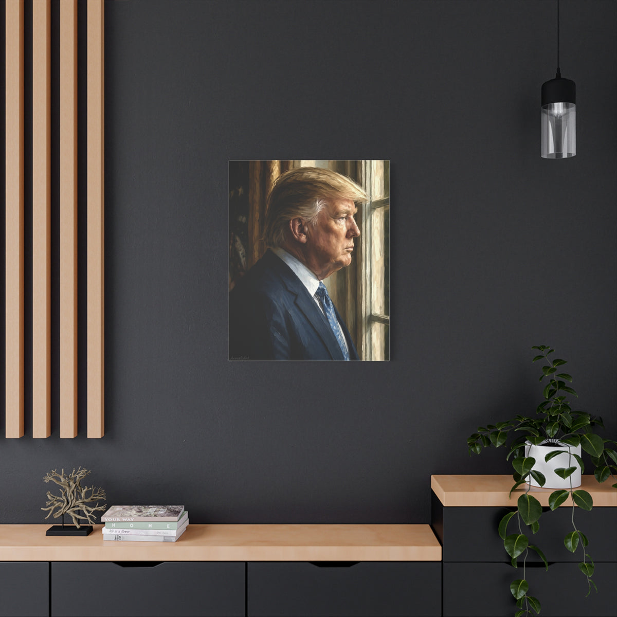 ‘Weight of the World’—Trump Portrait Canvas Print